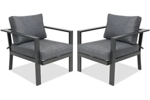 Aluminium fauteuil Sydney Garden Point antraciet - set van 2 stuks