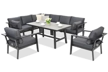 Aluminium tuinmeubelen Sydney Comida 7 Garden Point antraciet