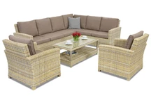 Bristol Corner 7 Tuinpunt technorattan tuinmeubelen beige