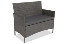 Calabria Premium Garden Point antraciet tweezits technorattan bank