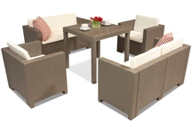Colorado Dallas Apetito 6 cappuccino Bica technorattan set