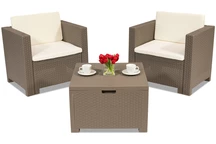 Colorado Terrace Box 2 cappuccino technorattan set met Bica box