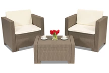 Colorado Terras 2 cappuccino Bica technorattan set