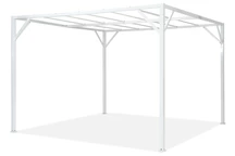 Frame voor metalen terraspergola Santorini 3 x 3m wit Garden Point