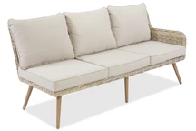 Hoekbank element met één rugleuning voor terras Bilbao Garden Point zand