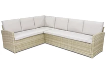Hoekbank van kunststof rotan Monaco Garden Point beige