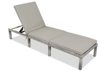 Kunststof rotan ligbed Atlanta Garden Point grijs