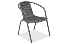 Kunststof rotan stoel Bergamo Garden Point antraciet