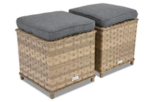 Kunststof rotan voor set Toledo Garden Point - 2 stuks cappuccino