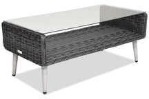 Loungetafel van kunststof rotan Bilbao Garden Point antraciet