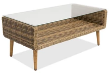Loungetafel van kunststof rotan Bilbao Garden Point bruine