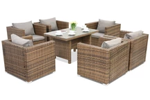 Roma Premium 6 Tuinpunt bruin technorattan tuinmeubelen