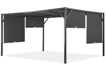 Metalen terraspergola Santorini 3 x 3 m antraciet Garden Point
