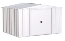 Klassiek metalen gereedschapshuis 3,13 x 2,42 m Pijl lichtgrijs