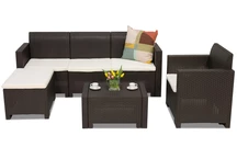 Nebraska Relax Corner 5 bruin Bica technorattan loungemeubilair