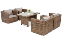 Roma Premium 4 Tuinpunt bruin technorattan tuinmeubelen