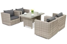 Roma Premium 4 Tuinpunt grijs technorattan tuinmeubelen