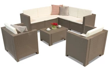 Technorattan hoekset Colorado Hoek 7 cappuccino Bica