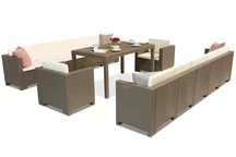 Technorattan set met twee grote Colorado Apetito Max 12 cappuccino Bica banken