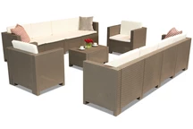 Technorattan set met twee grote banken Colorado Coffee Max 10 cappuccino Bica