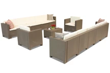 Technorattan set met twee grote banken Colorado Coffee Max 12 cappuccino Bica