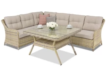 Toledo Comida 5 hoekige tuinpunt technorattan tuinmeubelen beige