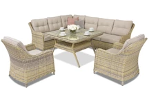 Toledo Comida 7 Hoekige Tuinpunt technorattan tuinmeubelen beige