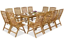 Tuinmeubelen van hout Dżakarta/Bombaj 12 Garden Point