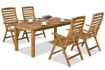 Tuinmeubelen van hout Dżakarta/Bombaj 4 Garden Point