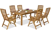 Tuinmeubelen van hout Dżakarta/Bombaj 6 Garden Point