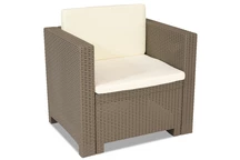 Fauteuil van kunststof rotan Colorado Bica cappuccino