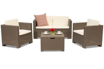 Modern technorattan meubilair Colorado Coffee 4 BOX cappuccino Bica