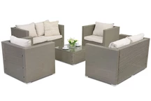 Roma Coffee 6 Tuinpunt lichtgrijs technorattan tuinmeubelen