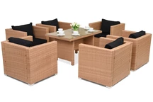 Roma Premium 6 Tuinpunt cappuccino technorattan tuinmeubelen