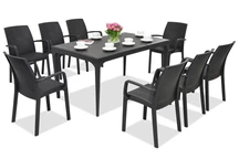 Stijlvolle dinerset Oslo/Indiana 8 antraciet Bica