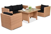 Tuinmeubelen van kunststof rotan Rome Apetito 5 Garden Point honing