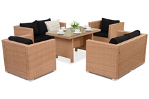 Tuinmeubelen van kunststof rotan Rome Apetito 6 Garden Point honing