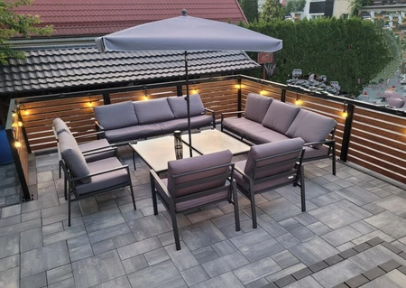Moderne metalen tuinmeubelen Vigo Garden Point antraciet