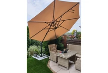 Garden Point beige Pisa 3,5m paraplu