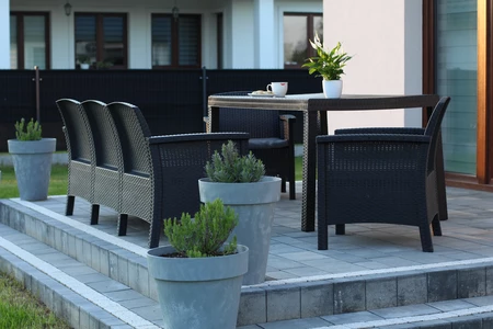 Venezia Apetito 5 antraciet Bica technorattan set