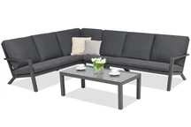 Aluminium tuinmeubelen Braga orner 5 Garden Point antraciet