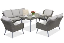 Bilbao Apetito 7 Garden Point tuinmeubelen grijs