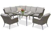 Bilbao Comida 7 Garden Point tuinmeubelen grijs