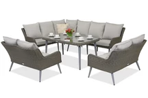 Bilbao Comida 9 Garden Point tuinmeubelen grijs