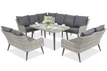 Bilbao Comida 9 Garden Point tuinmeubelen wit