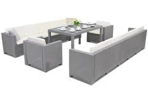 Colorado Apetito Max 12 grijs Bica technorattan set met twee grote banken