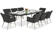 Exclusieve dining tuinset met grote tafel Córdoba voor 8 personen Garden Point antraciet