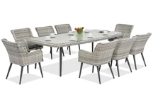 Exclusieve dining tuinset met grote tafel Córdoba voor 8 personen Garden Point wit