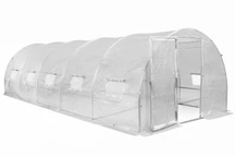 Folie tunnel met metalen frame 3x8m Garden Point wit met deur