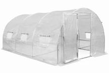 Folietunnel met metalen frame 3x4,5m Tuinpunt wit met deur